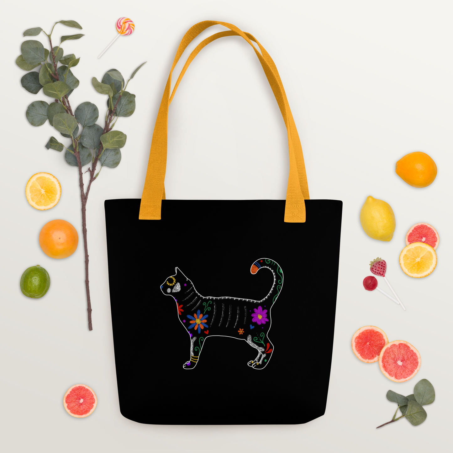 Eustache - Black Tote bag V2